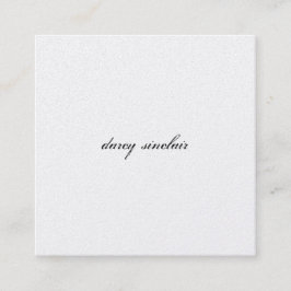 Den enkla cursiven kvadrerar visitkorten fyrkantigt visitkort