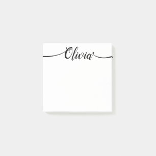 Den enkla handskrivna calligraphyen skrivar post-it block