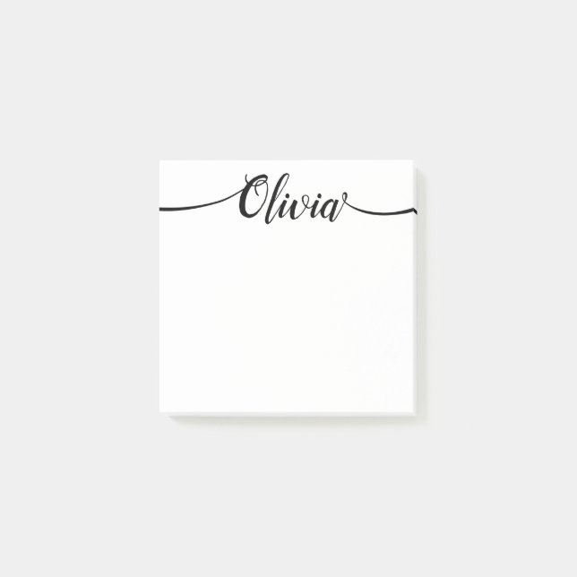 Den enkla handskrivna calligraphyen skrivar post-it block (Framsida)