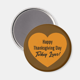Den enkla Happy thanksgiving-dagen Turkiet Älskare Magnet