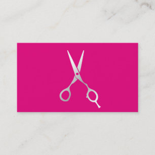 Den enkla hårstylisten Scissor moderna shock rosa Visitkort