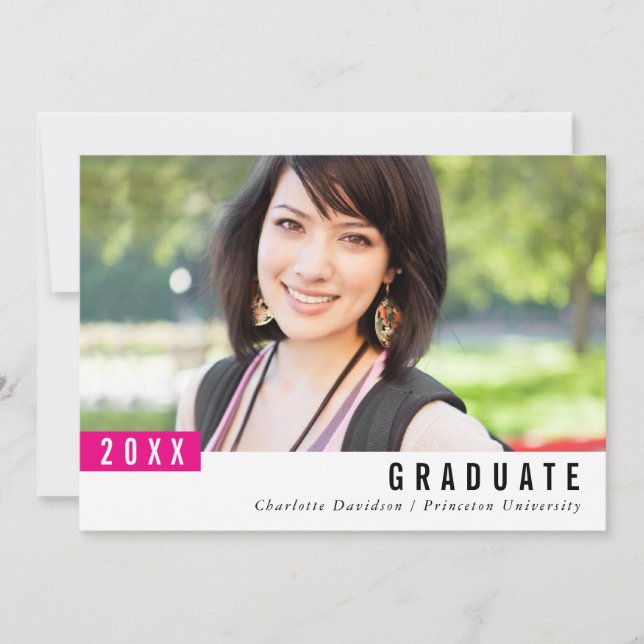 Den enkla moderna minimalistiska flagga STUDENT 20 Tack Kort (Framsida)