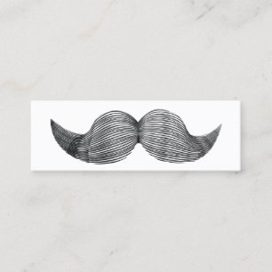 Den enkla vanliga Hipstermustaschkortkortet Mini Visitkort
