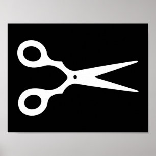 Den enkla vektorn Scissors (välj din egna färg), Poster