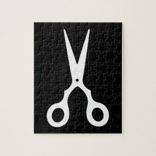 Den enkla vektorn Scissors (välj din egna färg), Pussel