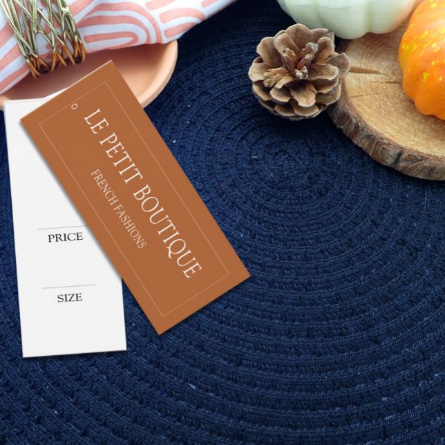 Den enkla Visningen Terracotta Häng Pris Märkre Litet Visitkort (Skapare uppladdad)