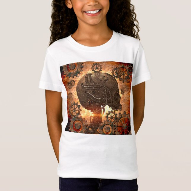 Den enorma steampunkskallen med utrustar t-shirt (Framsida)