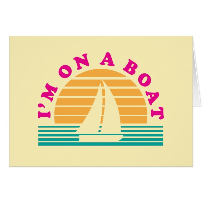 Den ensamma ön på ett fartyg hälsningskort (Framsidan Horizontal)