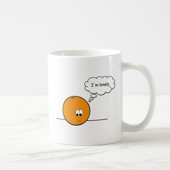 Den ensamma orangen kaffemugg (Höger)