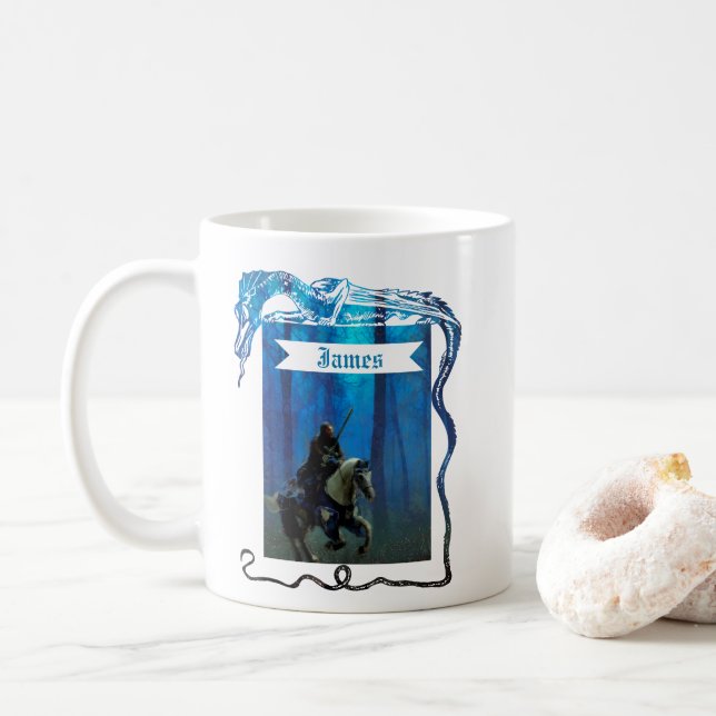 Den Ensamma Riddaren: En Resa Genom Dimman Kaffemugg (Med munk)