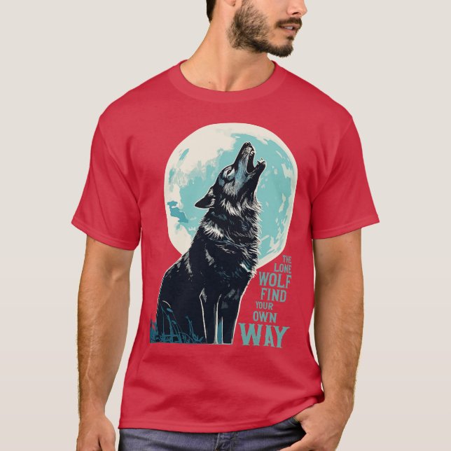Den Ensamma Vargen T Shirt (Framsida)