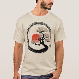 Den Enso zenen cirklar och Bonsaiträd T Shirt