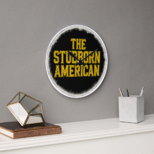 Den envisa amerikanska klockan med djärvt emblem stor klocka