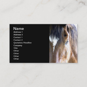 Den Equine soulen l/hästSläkt-Affär Visitkort
