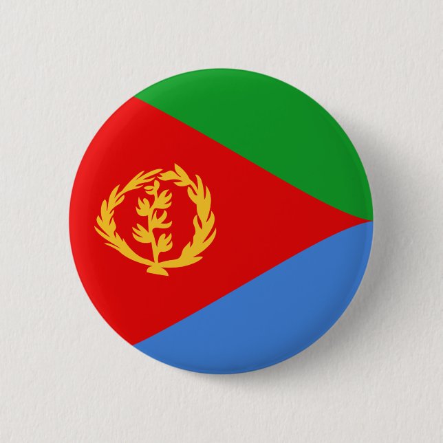 Den Eritrea Fisheye flagga knäppas Knapp (Framsida)