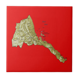 Den Eritrea kartan belägger med tegel Kakelplatta