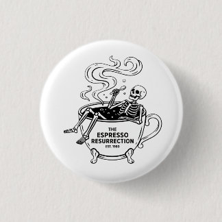 Den Espresso-upståndelsen Roliga Skelett Kaffe Knapp