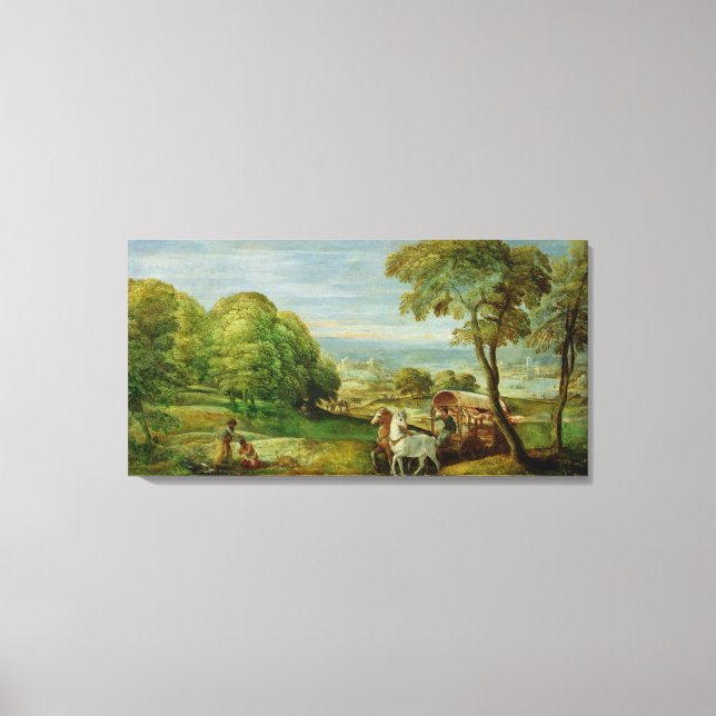 Den etiopiska Eunuchs baptism Canvastryck (Framsida)