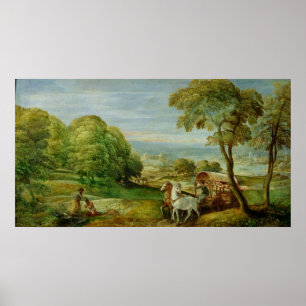 Den etiopiska Eunuchs baptism Poster