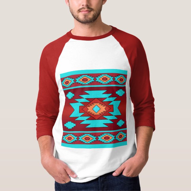 Den etniska stammen mönster i sydvästra delen. t shirt (Framsida)