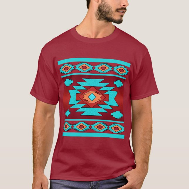 Den etniska stammen mönster i sydvästra delen. t shirt (Framsida)