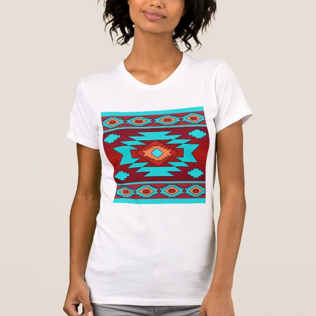 Den etniska stammen mönster i sydvästra delen.   t shirt (Framsida)