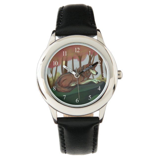 Den europeiska Vargen Armbandsur (Framsida)