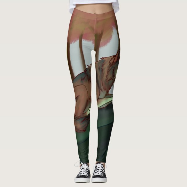 Den europeiska Vargen Leggings (Framsida)