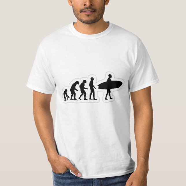 Den evolutions- surfaren tee shirt (Framsida)