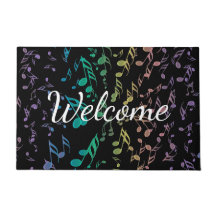 Den exploderande regnbågen noterar musikdörrmatta