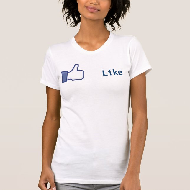 Den Facebook något liknande knäppas skjortan Tee Shirt (Framsida)