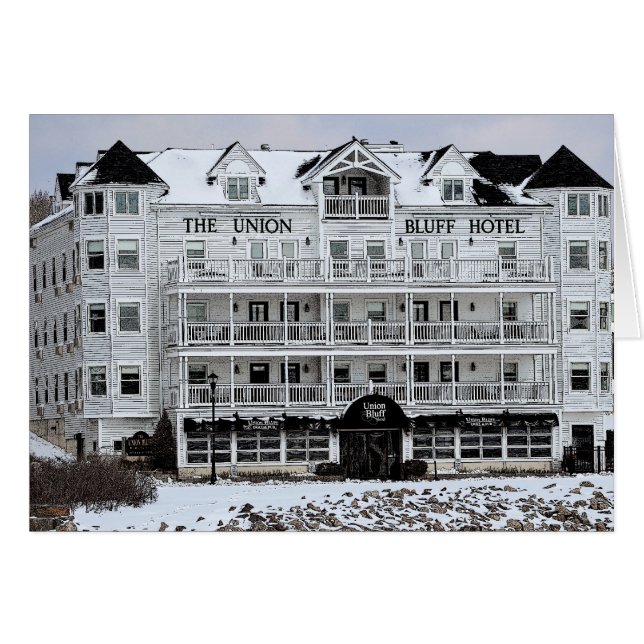 Den fackliga bluffen - York strand, Maine Hälsningskort (Framsidan Horizontal)