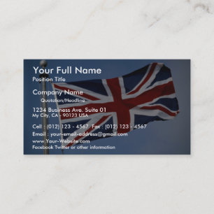 Den fackliga jacken, England Visitkort