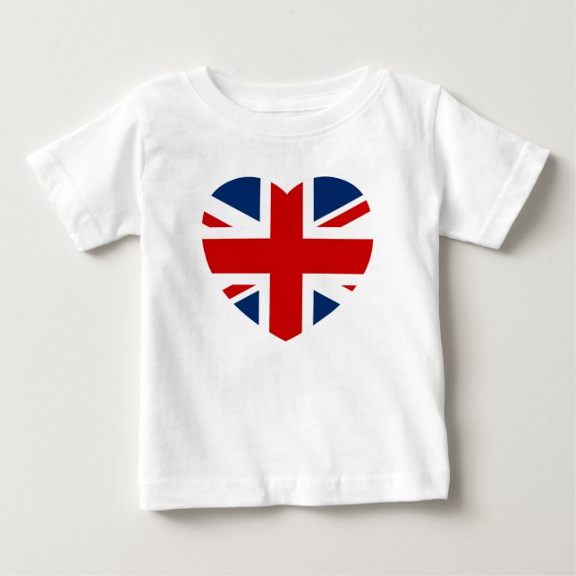 Den fackliga jackflaggahjärtan formar tee shirt (Framsida)