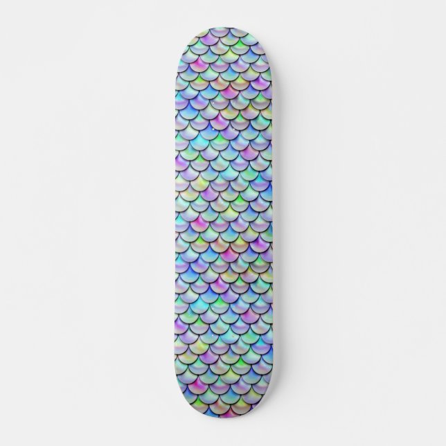 Den Falln regnbågen bubblar sjöjungfrufjäll Mini Skateboard Bräda 18,5 Cm (Framsida)