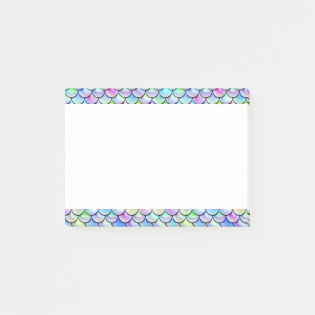 Den Falln regnbågen bubblar sjöjungfrufjäll Post-it Block (Framsida)