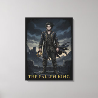 Den Fallna Kungen Gothic Mörk Fantasy Design Canvastryck