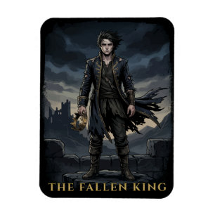 Den Fallna Kungen Gothic Mörk Fantasy Design Magnet