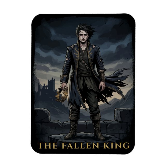 Den Fallna Kungen Gothic Mörk Fantasy Design Magnet (Vertikal)