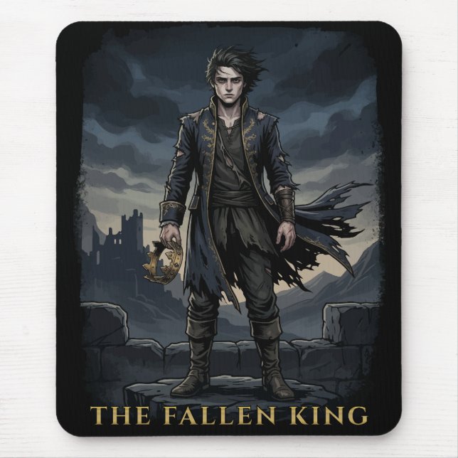 Den Fallna Kungen Gothic Mörk Fantasy Design Musmatta (Framsidan)