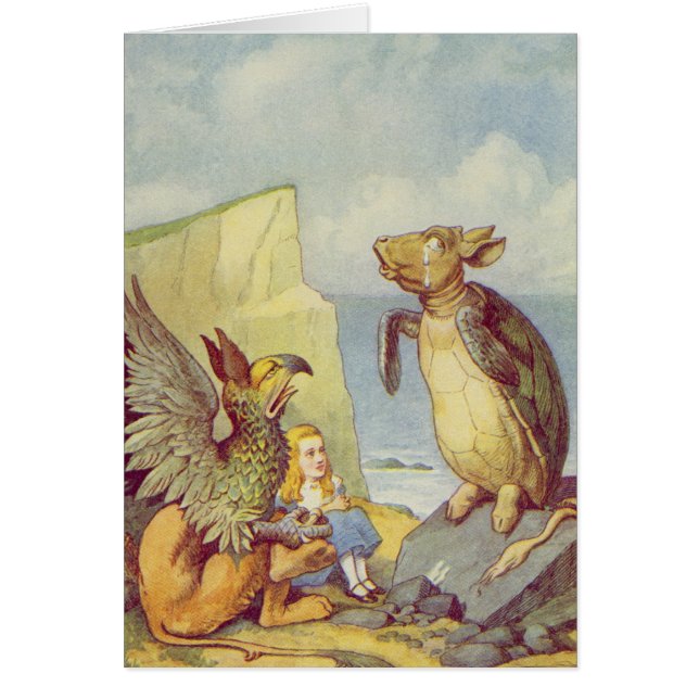 Den falska sköldpaddan och Gryphonen Hälsningskort (Framsidan)