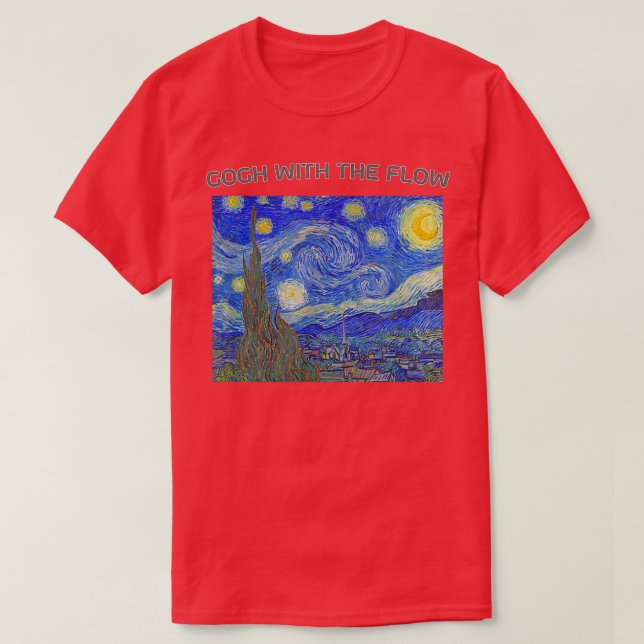 Den fängslande Van Gogh-natten följer med T Shirt (Design framsida)