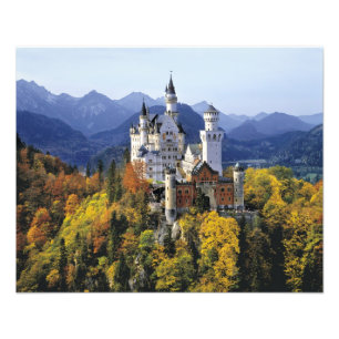Den fantasifulla Neuschwanstein är en av tre Fototryck