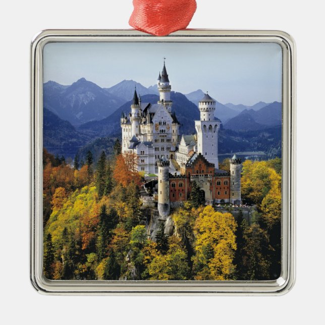 Den fantasifulla Neuschwanstein är en av tre Julgransprydnad Metall (Framsidan)