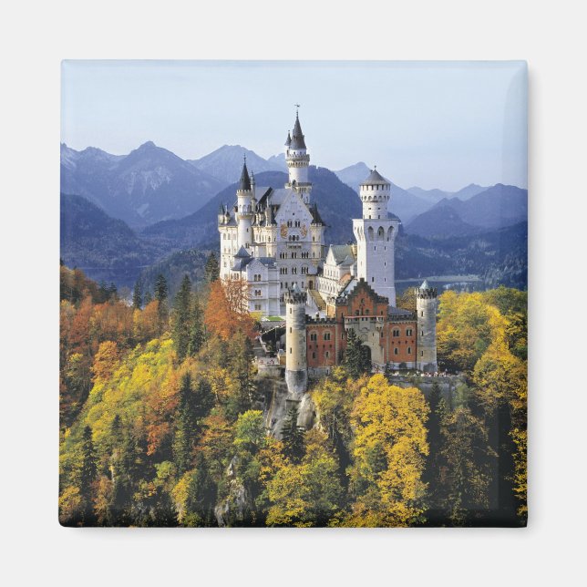Den fantasifulla Neuschwanstein är en av tre Magnet (Framsidan)
