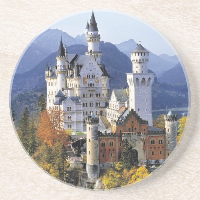 Den fantasifulla Neuschwanstein är en av tre Underlägg (Framsidan)