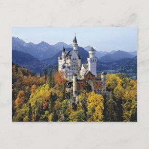 Den fantasifulla Neuschwanstein är en av tre Vykort