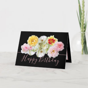 Den fantastiska Blommigten Bouquet Birthday i Ro m Kort