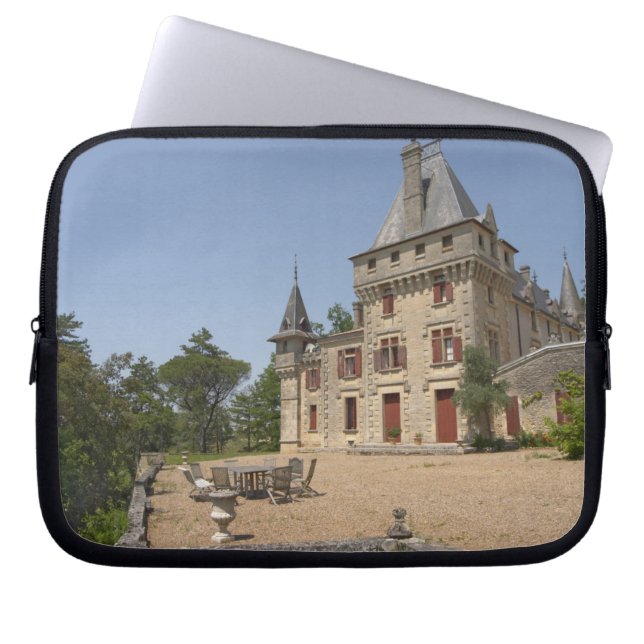 Den fantastiska Chateau de Pressac och trädgården Laptop Sleeve (Framsidan)