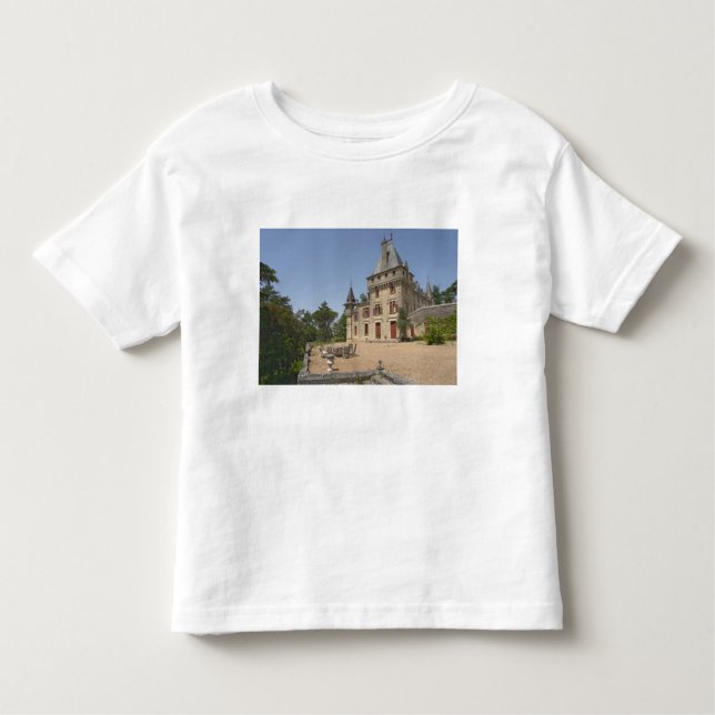 Den fantastiska Chateau de Pressac och trädgården T-shirt (Framsida)